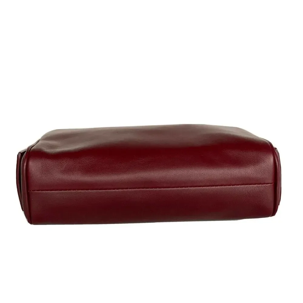 NWT $1020 Bottega Veneta Leather Bordeaux Small Toiletry Case Pouch 575557 Italy